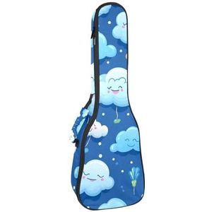 DragonBtu Clouds Comics Leuke akoestische kleine gitaar ukelele voor beginners - draagbaar en gemakkelijk te leren, perfect muziekinstrument voor kinderen - betaalbaar cadeau voor muzikanten