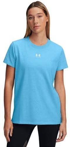 Under Armour - UA Rival Core - T-shirt - Ether Blue/White - Korte Mouwen