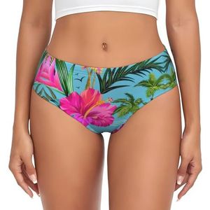 yagDAA Hello Hawaii Print Womens Ondergoed Zachte Elastische Bikini Slips Knickers Dames Hipster Slipje Onderbroek, Zwart, XXL