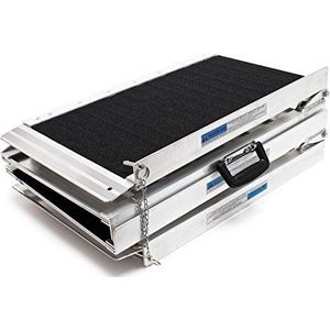 Rolstoel oprijplaat 2x opvouwbaar aluminium anti-slip oppervlak 122cm 270kg