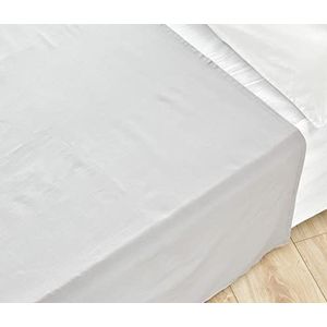 NatureMark Basic Bedlaken, zacht en onderhoudsvriendelijk, laken van 100% katoen, zonder elastiek, huisdoek, vele maten en kleuren, maat: 240 x 275 cm, zilvergrijs