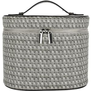 Generic Draagbare Cosmetische Tas Grote Capaciteit Rits Opbergtas Multifunctionele Draagbare Huidverzorging Pouch voor Foundation Lipstick Oogschaduw, Zwart, 210.00x140.00x160.00mm/8.27x5.51x6.3inch