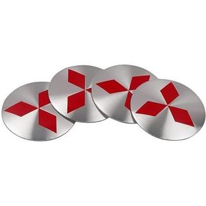 4 stuks naafdoppen voor Mitsubishi ASX Lancer Pajero Outlander L200 56mm auto wielnaafdoppen naafdoppen vervangende stickers