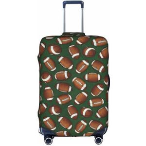 OdDdot Grappige ananas print stofdichte koffer beschermer, anti-kras koffer cover, reizen bagage cover, Voetbal groen, M