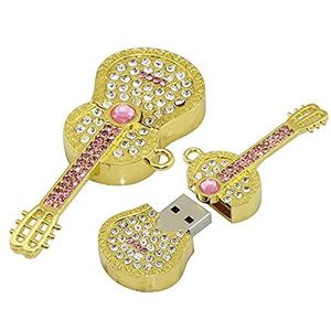 4GB Guitar Shape USB Flash Drive USB Drives Memory Stick Thumt Drives USB 2.0 Disk Pen Drive Date Storage Zip Drive Jump Drive USB Stick USB Drive (Goud)