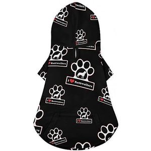I Love Rottweilers Hoodie voor honden, winter, hondenjas, schattige hondenjas, bulldog, teddy mopshond, puppykleding, XL
