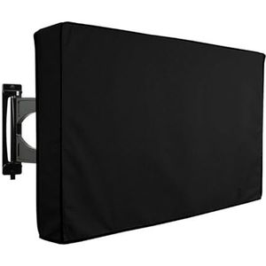 WLTYSM TV Cover Weerbestendig Stofdicht Outdoor TV Cover Beige 32 ""36"" 40"" 46"" 50"" 55"" 65"" Bescherm TV-scherm Tuin Patio Outdoor TV Cover TV Display Protectors(Zwart, 55-58"")
