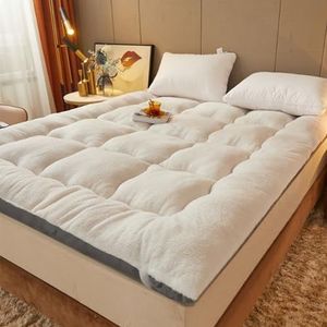 Dikke Japanse Futon Matras Extra Dikke Opvouwbare Vloermatras voor Gasten en Comfort(White,150 * 200cm)
