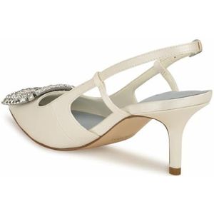 NINE WEST Aimey Pump voor dames, Ivoor Satijn 150, 37.5 EU