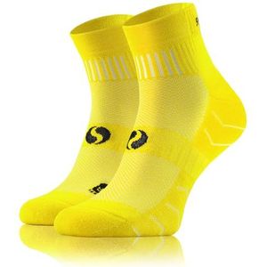 sesto senso 1 paar katoenen sportsokken voor dames en heren, kleurrijke sportsokken, geel, 43/47 EU