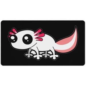 Cartoon Wit Axolotl Mode Bureau Muismat Antislip Gaming Muismat Accessoires Decor 40X75cm