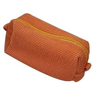 DieffematicHZB make-up tas Women Solid Color Makeup Bag Zipper Pleated Makeup Organizer Bag Travel Female Toiletry Bag Make Up Organizer (Color : Turuncu)