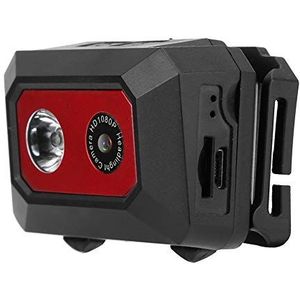 Head-Mounted Camera, Head-Mounted Mini DV Sport Camera, Draagbare Popout Tf Card Slot Toy Racing voor Luchtfotografie Home Rock Climbing Outdoor Sports (Zwart rood