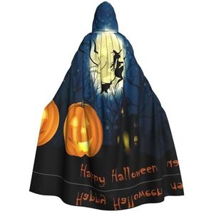 Pompoen Halloween Print Halloween Tovenaar Heks Hooded Robe Mantel Kerst Hoodies Cape Cosplay Voor Volwassen