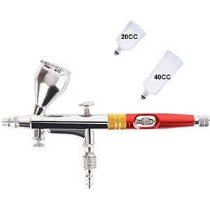 Verfspuit, Grote luchtstroom Dual Action Airbrush Pen Spray Gun for Art Model Body Paint Artist Makeup Nail Tattoos Cake Tools(2cup)