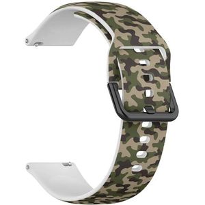 Compatibel met Garmin Vivomove 5/3/HR/Luxe/Sport/Style/Trend, D2 Air/Air X10, (Camouflage Texture Abstract) 20 mm zachte siliconen sportband armband armband, Siliconen, Geen edelsteen
