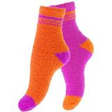Vincent Creation - Knuffelsokken - Roze/oranje - 4 Paar