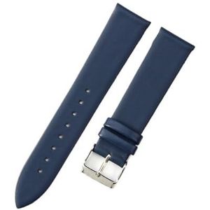 NASUNJIA Echt Leer Ultradunne Zachte Horlogeband Compatibel Met DW Compatibel Met CK Compatibel Met Longines Heren Dames Blauw Wit Bruin Horlogeaccessoire Band Horlogearmband(Color:Blue-steel-K1,Size: