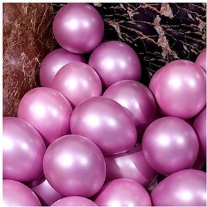 Ballonnen 30 stks 5/10/12 inch metalen latex ballon gouden zilver ronde metalen ballon verjaardagsfeestje bruiloft ballon decoratie Heliumballonnen (Color : Pink, Size : 10inch)