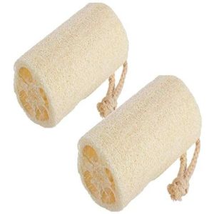 Luffa elves 2 verpakkingen loofah sponzen, gemeten met een 10 cm lange natuurlijke loofah Body Cleanser, zeer geschikt voor keuken huishoudelijk gebruik en persoonlijke huidverzorgingsproducten met