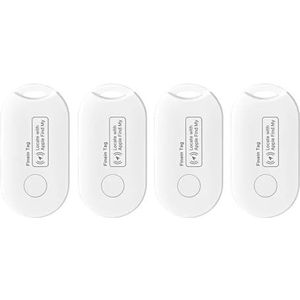 4PCS GPS Tracker Locator Bluetooth Tag Device Finders Werken met Find My APP Anti-Lost Smart for Sleutel Portemonnee Huisdier Auto(4PCS White 1)
