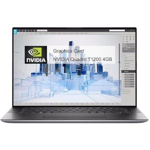 Dell Precision 5560 Mobile Workstation, NVIDIA Quadro T1200, 15,6 inch FHD-display, Intel i7-1185G7, 16 GB RAM, 512 GB SSD, Amerikaans toetsenbord, Win 11 Pro (gereviseerd)