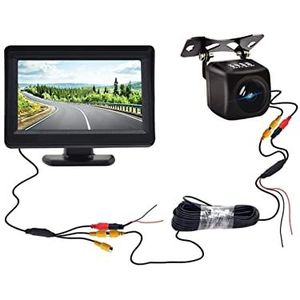 GPS-autonavigatiesysteem, Easy To Install On-board CCD Video Automatic Parking Monitor, Non-light Night Vision Reversing Rear View Camera With Display Voor auto, vrachtwagen, camper(Standard install)