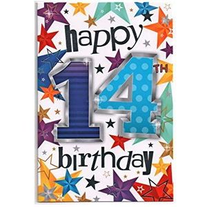 Verjaardagskaart voor veertien (14) Jaar oude jongen - Gratis bericht (UK)