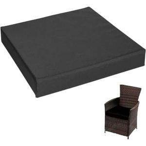 Waterdicht tuinstoelkussen, 40/45/35 cm, vierkant, zitkussen voor terras, keuken, eetkamer (kleur 1,48 x 50 cm)
