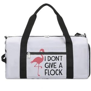 Roze Flamingo Reizen Gym Tas met Schoenen Compartiment En Natte Zak Grappige Tote Bag Plunjezak voor Sport Zwemmen Yoga