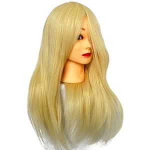 Mannequinhoofd met 60% echt mensenhaar, steil, 18-20"" poppenhoofd haar, cosmetologie mannequinhoofd, for kapper(Mannequin Head)