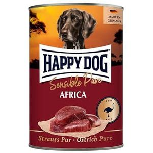 Happy Dog struisvogelpoep, pak van 12 (12 x 400 g)