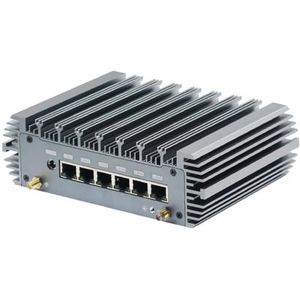 HSIPC 11th Gen i3 1115G4 Firewall Micro Appliance, mini-pc, nano-pc, router PC (32G 512G) met 6 RJ45 2500M, AES-NI, HDMI USB 3.0 console, compatibel met Pfsense OPNsense