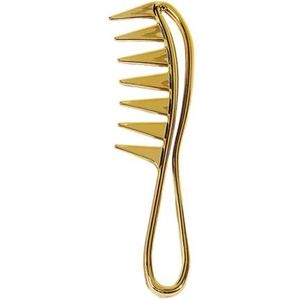 Salon haar knippen kam ontwarren brede tanden kammen professionele mannen olie hoofd kapsel borstel kapperszaak anti-wirwar kam (maat: goud)