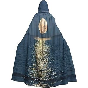 EdWal Bright Moon at Sea Hippie print cape mantel met capuchon volwassenen heks cape capuchon mantel carnaval mantel kostuums cosplay