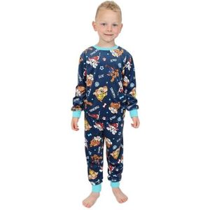 Paw Patrol Luxe fleece lange pyjama voor jongens, Blauw, 4-5 jaar