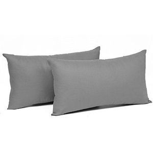 WOLTU Kussenslopen katoenen kussenslopen voor slaapkamer sofa paar donkergrijs 50 x 60 cm