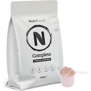Nutrifoodz Complete® Maaltijdshake Chocolate - 28 porties - Vegan - geen soja – met BCAA’s