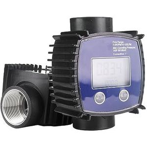 Flowmeter, K24 stroommeter methanololiemeter, elektronische brandstofstroommeter, digitale brandstofmeter binnendraadstroommeter voor vloeistoffen(1 inch thread 1 inch)