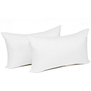 WOLTU Kussenslopen, set van 2 kussenslopen 30 cm x 50 cm, 100% katoen, decoratieve zachte kussenslopen voor bank, auto, slaapkamer, lichtgrijs