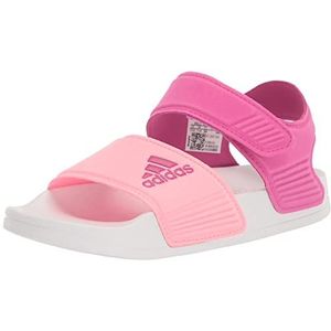 adidas Adilette Sandals, Lucid Fuchsia/Beam Pink/Pulse Mint, 3 US Unisex Little Kid