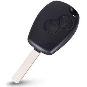 PHONILLICO Sleutelhoes voor Renault Clio 3 Kangoo Master Modus Trafic Twingo Wind - Plip sleutel afstandsbediening 2 knoppen plat blad