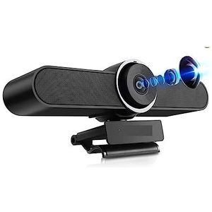 Streaming webcam, 4K-vergaderruimte-webcam met microfoon en luidspreker 8MP computervideocamera met groothoek AI Auto Framing for streaming