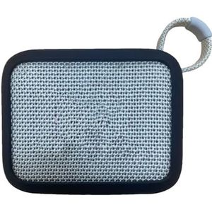 Luidspreker beschermhoes voor JBL GO4 siliconen hoes draadloze Bluetoth luidspreker anti-stoot en anti-val bescherming cover (zwart)