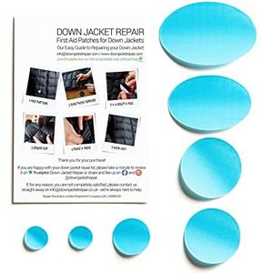 Down Jacket Repair Patch Kit (Zelfklevend) 24 Kleuren - Turquoise