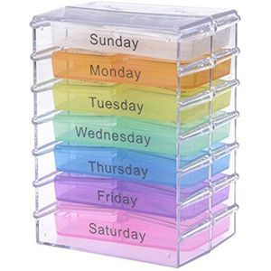 (R) Geneeskunde Wekelijkse Pil Opslag 7 dagen Tablet Sorteerder Doos Container Etui Organizer