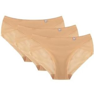 Wolbar Mesh Sheer Slips Diamond 3517, (3-pack) Beige, M