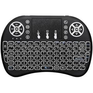 Geschikt for i8-toetsenbord 7-kleuren achtergrondverlichte afstandsbediening 2.4G draadloze luchtmuistoetsenbord Geschikt for Android TV BOX Gamepad PC Laptop(I8 English Li)