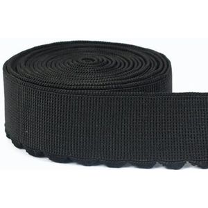 10M 10-50mm zwart wit nylon elastische banden ondergoed beha elastische lente singels kant broek riem kleding naaien accessoires-EB218-zwart-10mm-10meter