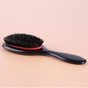 Nieuwe Haar Kam Natuurlijke Ovale Zwijnen Varkenshaar Nylon Mini Antistatische Haar Hoofdhuid Massage Kam Haarborstelkapper Haarborstel Styling Tool